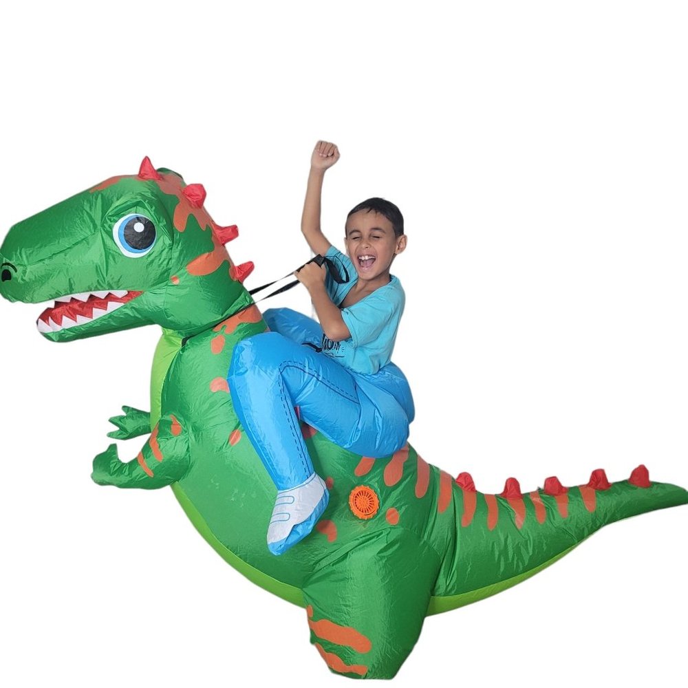inflatable ride on dinosaur Halloween costume funny fun. one size sits most